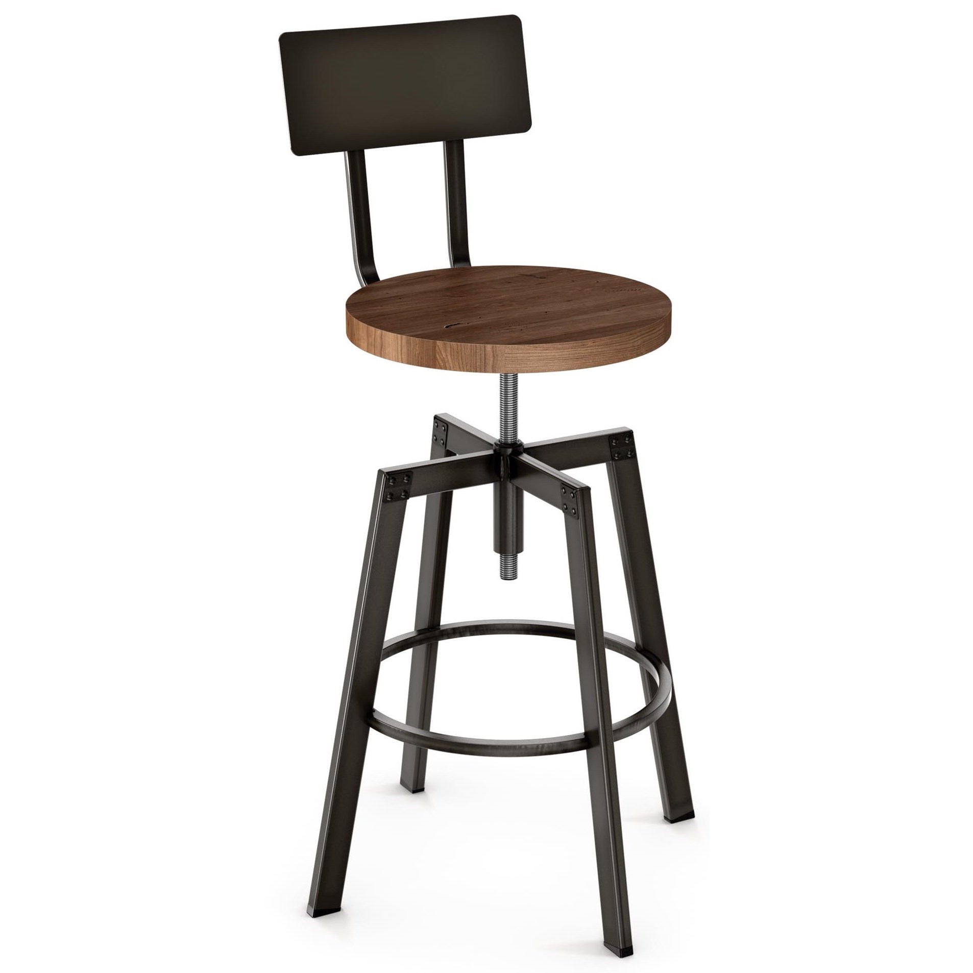 Industrial barstool with back 2025